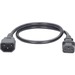 Panduit Standard Power Cord - For PDU, Rack Cabinet, Network Device - 250 V AC / 10 A - Black - 3 ft Cord Length - IEC 60320 C13 / IEC 60320 C14 - 10