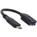 Apricorn USB 3.0 Type-A to Type-C Adapter - 6" USB Data Transfer Cable for MacBook, Smartphone, Tablet, Camera, Keyboard/Mouse, USB Hub - First End: 1 x USB 3.0 Type A - Female - Second End: 1 x USB 3.0 Type C - Male - 5 Gbit/s - Black