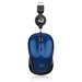 Adesso iMouse S8L - USB Illuminated Retractable Mini Mouse - Optical - Cable - No - Blue - USB 2.0 - 1600 dpi - Scroll Wheel - 3 Button(s) - Symmetrical