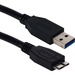 QVS 6ft USB 3.0/3.1 Micro-USB Sync, Charger and Data Transfer Cable - 6 ft Micro-USB/USB Data Transfer Cable for Smartphone, Solid State Drive, Tablet, Computer, External Hard Drive - First End: 1 x USB 3.1 Type A - Male - Second End: 1 x Micro USB 3.1 Ty