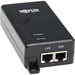 Tripp Lite Gigabit Midspan PoE+ Injector Active IEEE 802.3at/802.3af 1-Port - 120 V AC, 230 V AC Input - Ethernet Input Port(s) - Ethernet Output Port(s) - Surface-mountable - Black