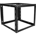 Claytek 9U 800mm Adjustable Wallmount Server Cabinet with 1U Supporting Tray - For Server - 9U Rack Height x 19" Rack Width x 31.50" Rack Depth - Wall Mountable - Black - Cold-rolled Steel (CRS) - 145 lb Maximum Weight Capacity