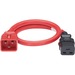 Panduit SmartZone Standard Power Cord - For PDU - 250 V AC / 16 A - Red - 3 ft Cord Length - IEC 60320 C19 / IEC 60320 C20 - 10