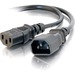 C2G 1ft 18 AWG Computer Power Extension Cord (IEC320C14 to IEC320C13) - 1ft