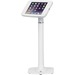 ArmorActive Pipeline Kiosk 24 in with FMJ for iPad 9.7 in White with Baseplate - Up to 9.7" Screen Support - Portable - Metal - White
