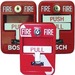 Bosch FMM-100SATK-NYC Manual Station, Single-Action for NYC - Single Action - Single Gang - Red - Die-cast Metal - For Fire Alarm, Outdoor
