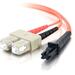 C2G Duplex Fiber Patch Cable - 3.28 ft Fiber Optic Network Cable - First End: 2 x SC Network - Male - Second End: 1 x MT-RJ Network - Male - Patch Cable - Plenum - 62.5/125 µm