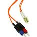 C2G Duplex Fiber Patch Cable - 65.62 ft Fiber Optic Network Cable - First End: 2 x LC - Male - Second End: 2 x SC Network - Male - Patch Cable - Plenum - 50/125 µm - Orange