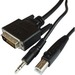 Raritan 6 Feet (1.8m) KVM Dual Link Combo Cable, DVI+USB+Audio - 6 ft DVI/Mini-phone/USB KVM Cable for Audio/Video Device, KVM Switch - First End: 1 x DVI Digital Video - Male, 1 x Mini-phone Audio - Male, 1 x USB - Male