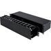 Rack Solutions Patch Cable Organizer - Cable Organizer - Black - Plastic, Steel