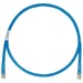 Panduit Cat.6a U/UTP Network Cable - 14.11 ft Category 6a Network Cable for Network Device - First End: 1 x RJ-45 Network - Male - Second End: 1 x RJ-45 Network - Male - 10 Gbit/s - 24 AWG - Clear, Blue - 1