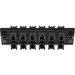 Panduit Front Loading Adapter Panel - 12 Port(s) - Black - DIN Rail Mountable