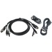 IOGEAR 6 ft. Dual View DVI, USB KVM Cable Kit with Audio (TAA) - 6 ft DVI-D/Mini-phone/USB KVM Cable for KVM Switch, Desktop Computer, Notebook, Keyboard, Mouse, Speaker, Monitor - First End: 2 x DVI-D (Dual-Link) Digital Video - Male, 2 x USB 2.0 Type A 