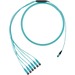 Panduit Fiber Optic Network Cable - 6 ft Fiber Optic Network Cable - First End: 1 x PanMPO Network - Male - Second End: 1 x LC Network - Male - Fan-out Cable - 50/125 µm - Aqua