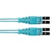 Panduit Fiber Optic Duplex Patch Network Cable - 82.02 ft Fiber Optic Network Cable for Network Device - First End: 2 x LC Network - Male - Second End: 2 x LC Network - Male - Patch Cable - Aqua - 1