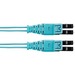 Panduit Fiber Optic Duplex Patch Network Cable - 98.43 ft Fiber Optic Network Cable for Network Device - First End: 2 x LC Network - Male - Second End: 2 x LC Network - Male - Patch Cable - Aqua - 1