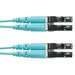 Panduit Fiber Optic Duplex Patch Network Cable - 91.86 ft Fiber Optic Network Cable for Network Device - First End: 2 x LC Network - Male - Second End: 2 x LC Network - Male - Patch Cable - Aqua - 1