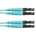 Panduit Fiber Optic Duplex Patch Network Cable - 39.37 ft Fiber Optic Network Cable for Network Device - First End: 2 x LC Network - Male - Second End: 2 x LC Network - Male - Patch Cable - Aqua - 1