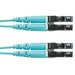 Panduit Fiber Optic Duplex Patch Network Cable - 13.12 ft Fiber Optic Network Cable for Network Device - First End: 2 x LC Network - Male - Second End: 2 x LC Network - Male - Patch Cable - Aqua - 1