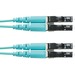 Panduit Fiber Optic Duplex Network Cable - 36.09 ft Fiber Optic Network Cable for Network Device - First End: 2 x LC Network - Male - Second End: 2 x LC Network - Male - Patch Cable - Aqua - 1