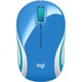 Logitech Wireless Mini Mouse M187 - Optical - Wireless - Radio Frequency - Blue - USB - 1000 dpi - Scroll Wheel - 3 Button(s)