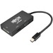 Eaton Tripp Lite Series Keyspan Mini DisplayPort to VGA/DVI/HDMI All-in-One Video Converter Adapter, 4K 60 Hz HDMI, DP 1.2, Black, 6 in. - DVI/HDMI/Mini DisplayPort/VGA for Chromebook, Monitor, Notebook, Tablet, MacBook, Audio/Video Device, Projector - 6"