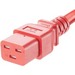Panduit Standard Power Cord - For PDU, Rack Cabinet, Network Device - 250 V AC / 16 A - Red - 6 ft Cord Length - IEC 60320 C19 / IEC 60320 C20 - 10