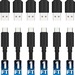 Sabrent 6-Pack 22AWG Premium 1ft USB-C to USB A 2.0 Sync and Charge Cables (CB-C6X1) - 1 ft USB/USB-C Data Transfer Cable for Smartphone, Tablet, Peripheral Device, PC, Hard Drive, Printer - First End: 1 x USB 2.0 Type A - Male - Second End: 1 x USB 2.0 T