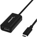 Sabrent USB 3.1 Type-C to DisplayPort Adapter (DA-DPUC) - 1 x DisplayPort Digital Audio/Video Female - 1 x Type C USB 3.1 USB Male - 3840 x 2160 Supported - Black