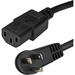 StarTech.com 6ft (2m) Computer Power Cord, Right Angle NEMA 5-15P to C13, 10A 125V, 18AWG, Replacement AC Power Cord, Monitor Power Cable - 6ft (2m) 18AWG flexible computer power cord w/ NEMA 5-15P and IEC 60320 C13 connectors; Rated for 125V 10A; UL list