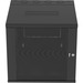 PanZone Wall Mount Cabinet - For Patch Panel, LAN Switch - 12U Rack Height x 19" Rack Width - Wall Mountable Enclosed Cabinet - Black - Steel - 250 lb Maximum Weight Capacity