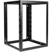 Claytek 15U 800mm Adjustable Wallmount Server Cabinet with 2U Cable Management - For Server - 15U Rack Height x 19" Rack Width x 31.50" Rack Depth - Wall Mountable - Black - Cold-rolled Steel (CRS) - 145 lb Maximum Weight Capacity