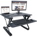 Victor High Rise Height Adjustable Standing Desk with Keyboard Tray (31" , Gray) - Gas Spring System Transforms Sit-Down Desk into a Stand-Up Desk - Multiple Height Adjustments Up To 21"H - Worksurface Measures 31" Wide x 23" Deep - Keyboard Tray Measures