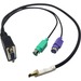 Lantronix Cable for Spider Duo-PS/2, Local Input, Standard 21.6" - 1.80 ft KVM Cable - First End: 2 x Mini-DIN (PS/2) - Female, 1 x HDMI Digital Audio/Video - Male - Second End: 1 x 15-pin HD-15 - Female