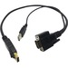 Lantronix Cable for Spider Duo-USB, Computer Input, Standard 21.6" - 1.80 ft KVM Cable - First End: 1 x HDMI Digital Audio/Video - Male, 1 x USB Type A - Male - Second End: 1 x 15-pin HD-15 - Male