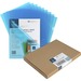 Business Source Letter File Sleeve - 8 1/2" x 11" - 20 Sheet Capacity - Polypropylene - Blue - 50 / Box