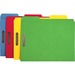 Business Source 1/3 Tab Cut Letter Recycled Fastener Folder - 8 1/2" x 11" - 3/4" Expansion - 2 Fastener(s) - 2" Fastener Capacity - Top Tab Location - Assorted Position Tab Position - Yellow, Blue, Green, Red - 10% Recycled - 50 / Box