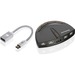IOGEAR 4-Port USB 2.0 Printer Switch with USB-A to USB-C Adapter Kit - Braided Nylon