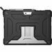 Urban Armor Gear Metropolis Rugged Keyboard/Cover Case Microsoft Surface Go Tablet - Black - Anti-slip, Impact Resistant, Drop Resistant, Shock Resistant - Thermoplastic Polyurethane (TPU), Polyurethane, Aluminum Body - 10.2" Height x 7.6" Width x 0.5" De
