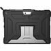 Urban Armor Gear Metropolis Series Microsoft Surface Go Case - For Microsoft Surface Go, Surface Go 2, Surface Go 3 Tablet - Black - Anti-slip, Impact Resistant, Drop Resistant, Shock Resistant, Drop Proof - Thermoplastic, Polyurethane, Aluminum - 10.5" M