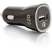 C2G 1-Port Quick Charge 2.0 USB Car Charger - 12 V DC, 24 V DC Input - 5 V DC/1.50 A, 9 V DC, 12 V DC Output