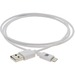 Kramer Apple USB Sync & Charging Cable with Lightning Connector - White - 6 ft Lightning/USB Data Transfer Cable for iPhone, iPod nano, iPad mini, iPod touch, iPad Air, iPad - First End: 1 x USB 2.0 Type A - Male - Second End: 1 x Lightning - Male - MFI -