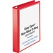 Business Source Red D-ring Binder - 1 1/2" Binder Capacity - Letter - 8 1/2" x 11" Sheet Size - D-Ring Fastener(s) - 4 Pocket(s) - Polypropylene - Red - Non-stick, Clear Overlay, Ink-transfer Resistant, Labeling Area - 1 Each