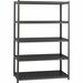 Lorell 3,200 lb Capacity Riveted Steel Shelving - 72" Height x 48" Width x 24" Depth - 30% Recycled - Black - Steel, Laminate - 1 Each