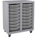 Lorell Pull-out Bins Mobile Storage Unit - 36" (914.40 mm) Height x 30" (762 mm) Width x 18" (457.20 mm) Length - Floor - 28% Recycled - Platinum - Steel - 1 Each
