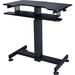 Lorell Mobile Standing Work and School Desk - For - Table TopRectangle Top - 31" to 49" Adjustment x 40" Table Top Width x 21" Table Top Depth - 49" Height - Black - 1 Each