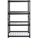 Lorell Wire Deck Shelving - 60" Height x 36" Width x 18" Depth - 30% Recycled - Black - Steel - 1 Each