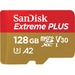 SanDisk Extreme PLUS 128 GB Class 10/UHS-I (U3) microSDXC - 170 MB/s Read - 90 MB/s Write - Lifetime Warranty