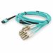 AddOn Fiber Optic Fan-out Cable Network Cable - 32.81 ft Fiber Optic Network Cable for Network Device - First End: 1 x MPO Network - Female - Second End: 8 x LC Network - Male - 10 Gbit/s - Fan-out Cable - Riser - 50/125 µm - Aqua - 1.0