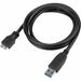 Targus 1M USB-A Male to micro USB-B Male Cable - 3.28 ft Micro-USB/USB Data Transfer Cable for Tablet, Notebook, Computer, Docking Station, Dock, PC - First End: 1 x USB 3.0 Type A - Male - Second End: 1 x Micro USB 3.0 Type B - Male - Black